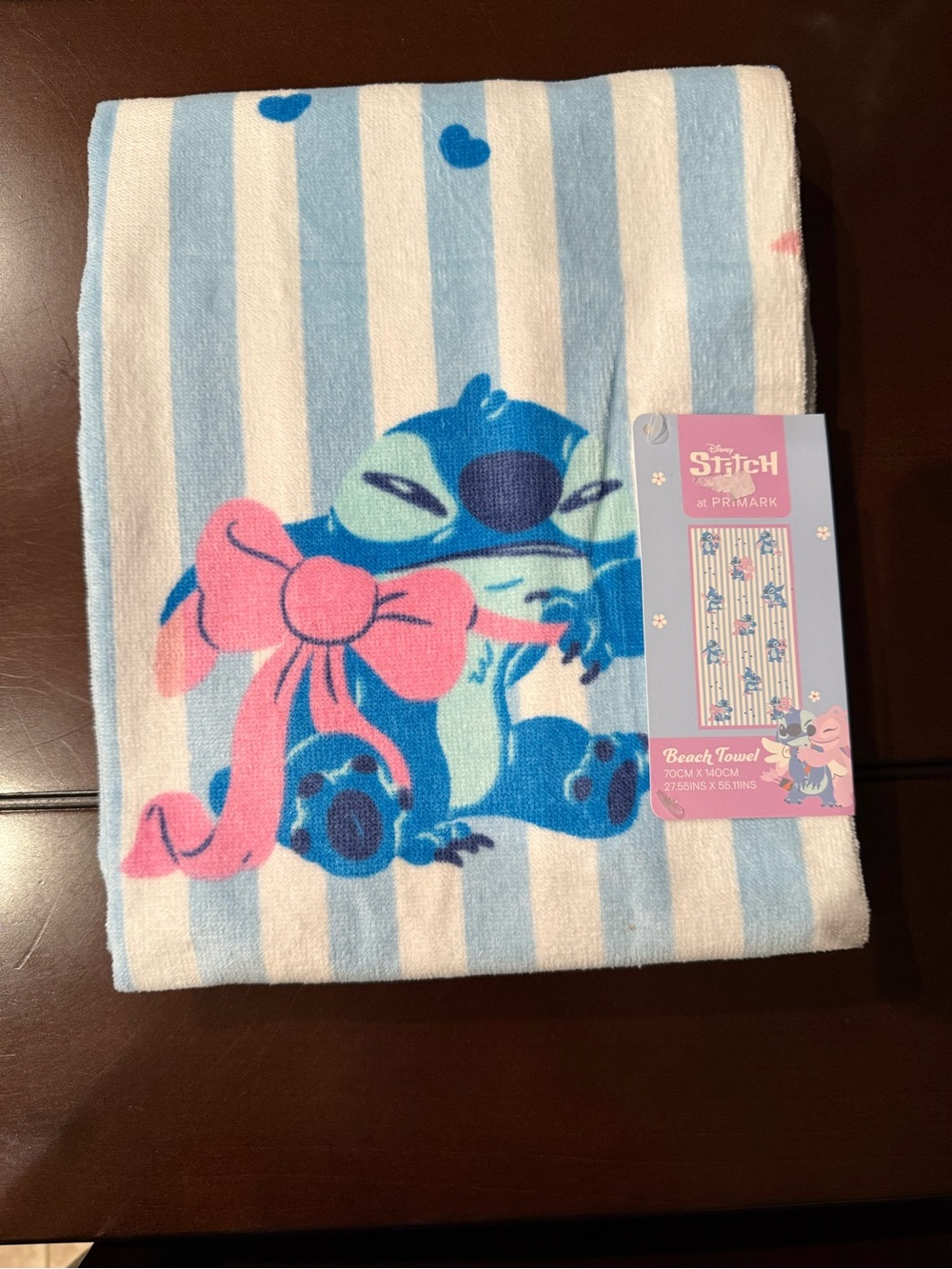 Disney x Primark Stitch Striped Beach Towel *NWT
